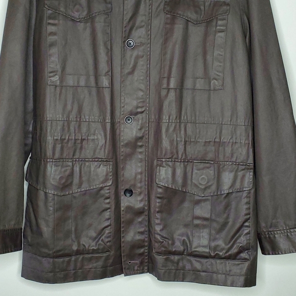 Banana Republic Men's Utility Jacket XL Wind Resistant Zip and Button-up Coat - Picture 3 of 16